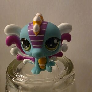2/$20 Littlest Pet Shop LPS #2720 Purple Teal Fairy Dragon Authentic
